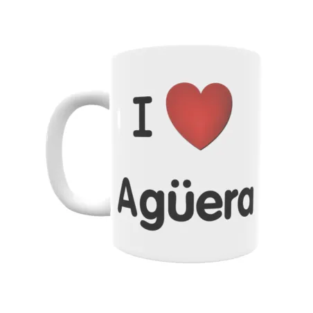 Taza - I ❤ Agüera Regalo original y funcional. Taza personalizada de tu localidad.