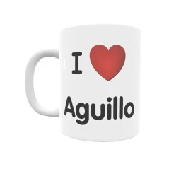 Taza - I ❤ Aguillo Regalo original y funcional. Taza personalizada de tu localidad.