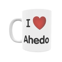 Taza - I ❤ Ahedo Regalo original y funcional. Taza personalizada de tu localidad.