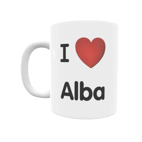 Taza - I ❤ Alba Regalo original y funcional. Taza personalizada de tu localidad.