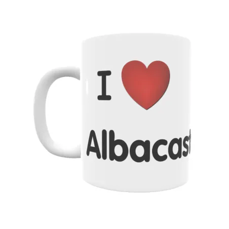 Taza - I ❤ Albacastro Regalo original y funcional. Taza personalizada de tu localidad.