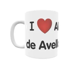 Taza - I ❤ Alcubilla de Avellaneda Regalo original y funcional. Taza personalizada de tu localidad.