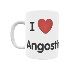 Taza - I ❤ Angostina Regalo original y funcional. Taza personalizada de tu localidad.