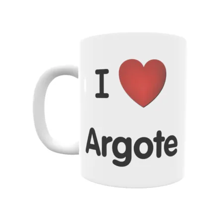 Taza - I ❤ Argote Regalo original y funcional. Taza personalizada de tu localidad.