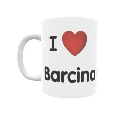 Taza - I ❤ Barcina del Barco Regalo original y funcional. Taza personalizada de tu localidad.