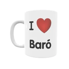 Taza - I ❤ Baró Regalo original y funcional. Taza personalizada de tu localidad.