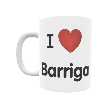 Taza - I ❤ Barriga Regalo original y funcional. Taza personalizada de tu localidad.