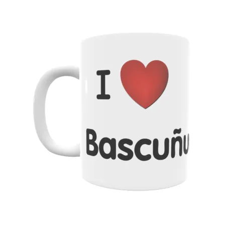 Taza - I ❤ Bascuñuelos Regalo original y funcional. Taza personalizada de tu localidad.