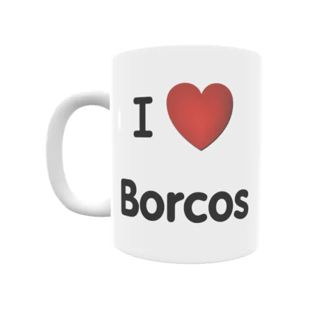 Taza - I ❤ Borcos Regalo original y funcional. Taza personalizada de tu localidad.