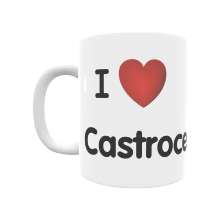 Taza - I ❤ Castroceniza Regalo original y funcional. Taza personalizada de tu localidad.