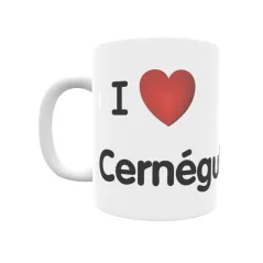 Taza - I ❤ Cernégula Regalo original y funcional. Taza personalizada de tu localidad.