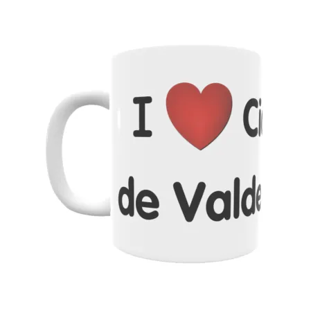 Taza - I ❤ Cidad de Valdeporres Regalo original y funcional. Taza personalizada de tu localidad.