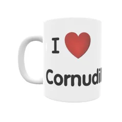 Taza - I ❤ Cornudilla Regalo original y funcional. Taza personalizada de tu localidad.