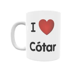 Taza - I ❤ Cótar Regalo original y funcional. Taza personalizada de tu localidad.