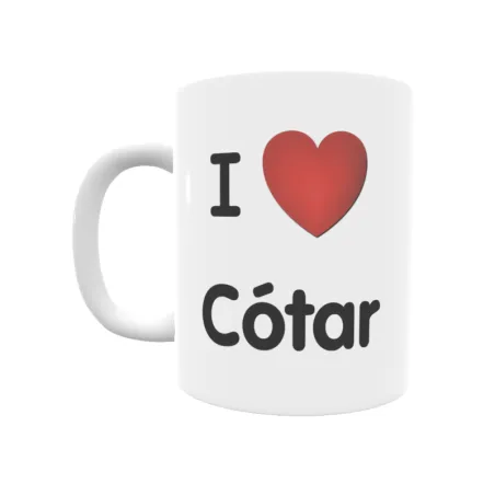 Taza - I ❤ Cótar Regalo original y funcional. Taza personalizada de tu localidad.