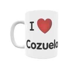 Taza - I ❤ Cozuela Regalo original y funcional. Taza personalizada de tu localidad.