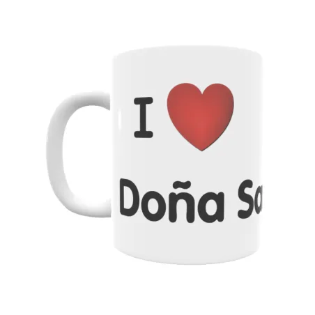 Taza - I ❤ Doña Santos Regalo original y funcional. Taza personalizada de tu localidad.