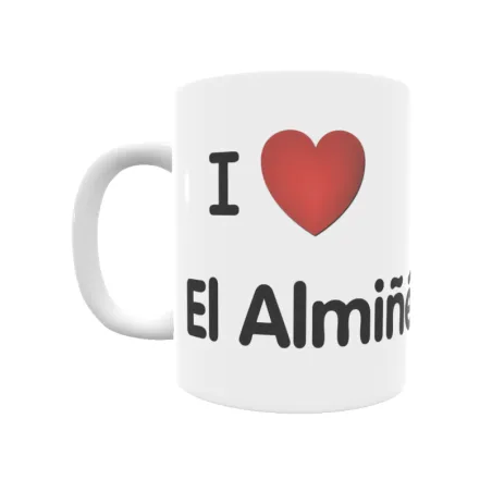 Taza - I ❤ El Almiñé Regalo original y funcional. Taza personalizada de tu localidad.