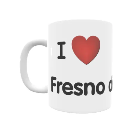 Taza - I ❤ Fresno de Losa Regalo original y funcional. Taza personalizada de tu localidad.