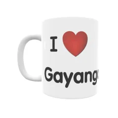 Taza - I ❤ Gayangos Regalo original y funcional. Taza personalizada de tu localidad.