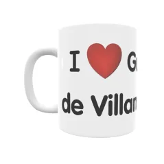 Taza - I ❤ Guadilla de Villamar Regalo original y funcional. Taza personalizada de tu localidad.