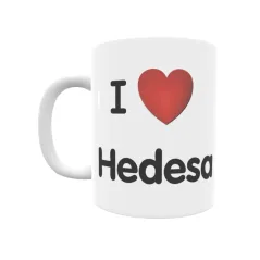 Taza - I ❤ Hedesa Regalo original y funcional. Taza personalizada de tu localidad.