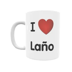 Taza - I ❤ Laño Regalo original y funcional. Taza personalizada de tu localidad.