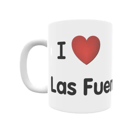 Taza - I ❤ Las Fuentes Regalo original y funcional. Taza personalizada de tu localidad.