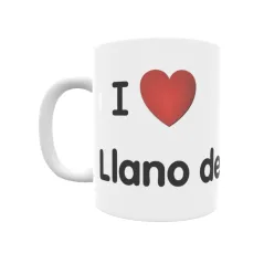 Taza - I ❤ Llano de Mena Regalo original y funcional. Taza personalizada de tu localidad.