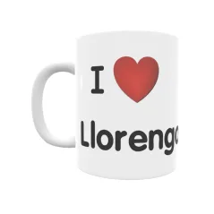 Taza - I ❤ Llorengoz Regalo original y funcional. Taza personalizada de tu localidad.