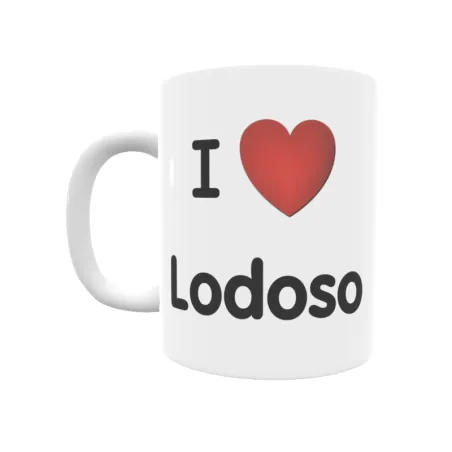 Taza - I ❤ Lodoso Regalo original y funcional. Taza personalizada de tu localidad.