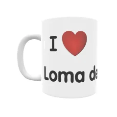 Taza - I ❤ Loma de Montija Regalo original y funcional. Taza personalizada de tu localidad.