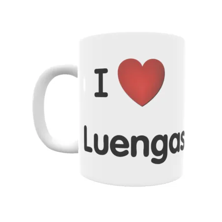 Taza - I ❤ Luengas Regalo original y funcional. Taza personalizada de tu localidad.