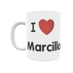 Taza - I ❤ Marcillo Regalo original y funcional. Taza personalizada de tu localidad.