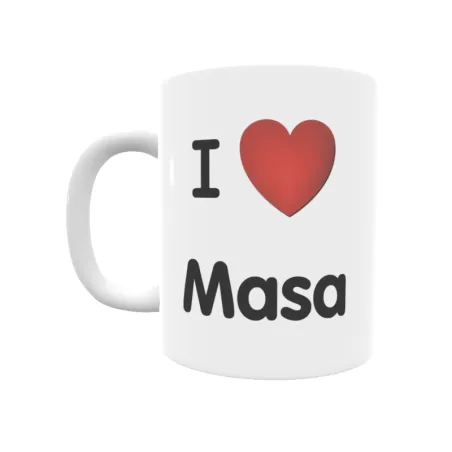 Taza - I ❤ Masa Regalo original y funcional. Taza personalizada de tu localidad.