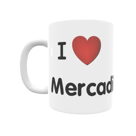 Taza - I ❤ Mercadillo Regalo original y funcional. Taza personalizada de tu localidad.