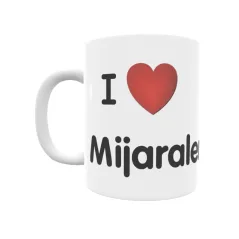 Taza - I ❤ Mijaralengua Regalo original y funcional. Taza personalizada de tu localidad.