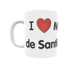 Taza - I ❤ Miñón de Santibáñez Regalo original y funcional. Taza personalizada de tu localidad.