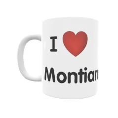 Taza - I ❤ Montiano Regalo original y funcional. Taza personalizada de tu localidad.