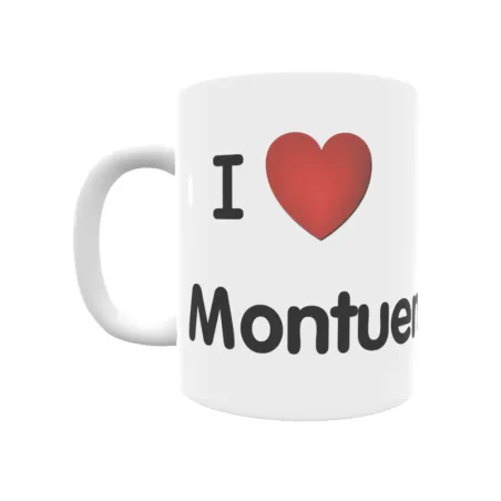 Taza - I ❤ Montuenga Regalo original y funcional. Taza personalizada de tu localidad.