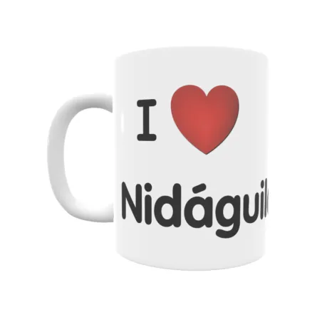 Taza - I ❤ Nidáguila Regalo original y funcional. Taza personalizada de tu localidad.