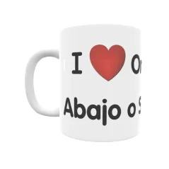 Taza - I ❤ Ordejón de Abajo o Santa María Regalo original y funcional. Taza personalizada de tu localidad.