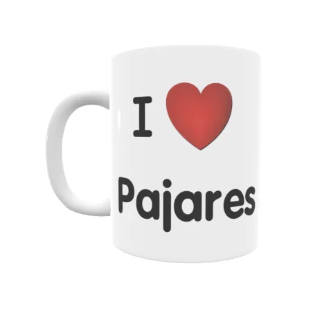 Taza - I ❤ Pajares Regalo original y funcional. Taza personalizada de tu localidad.