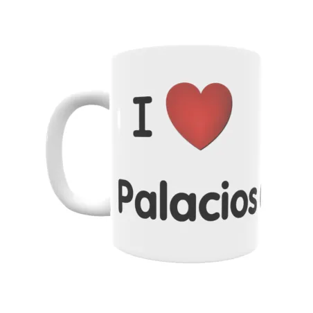 Taza - I ❤ Palacios de Benaver Regalo original y funcional. Taza personalizada de tu localidad.