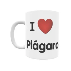 Taza - I ❤ Plágaro Regalo original y funcional. Taza personalizada de tu localidad.