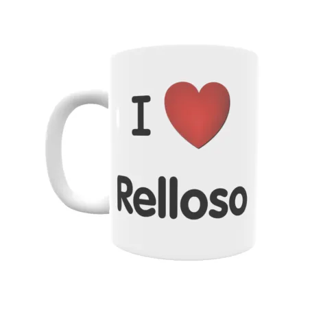 Taza - I ❤ Relloso Regalo original y funcional. Taza personalizada de tu localidad.