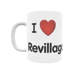 Taza - I ❤ Revillagodos Regalo original y funcional. Taza personalizada de tu localidad.