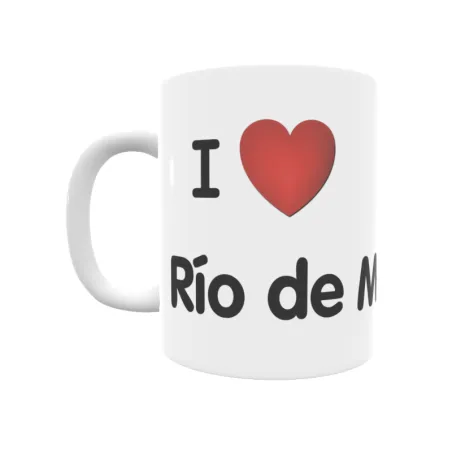 Taza - I ❤ Río de Mena Regalo original y funcional. Taza personalizada de tu localidad.