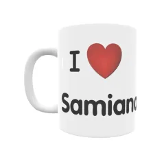 Taza - I ❤ Samiano Regalo original y funcional. Taza personalizada de tu localidad.