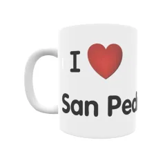 Taza - I ❤ San Pedro Samuel Regalo original y funcional. Taza personalizada de tu localidad.